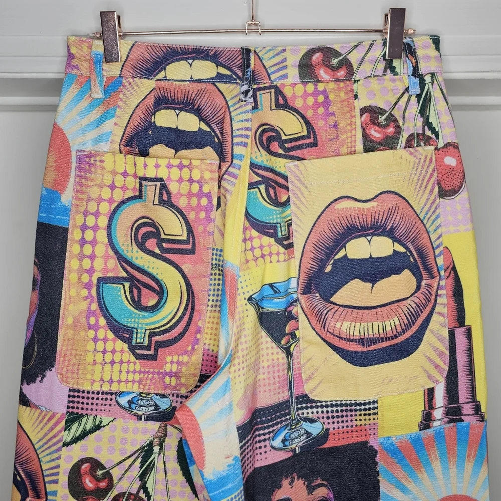 AKIRA Electric Printed Denim Cargo Pants - Picture 10 of 16